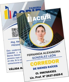 Credencial de afiliación de ACBIR Zamora